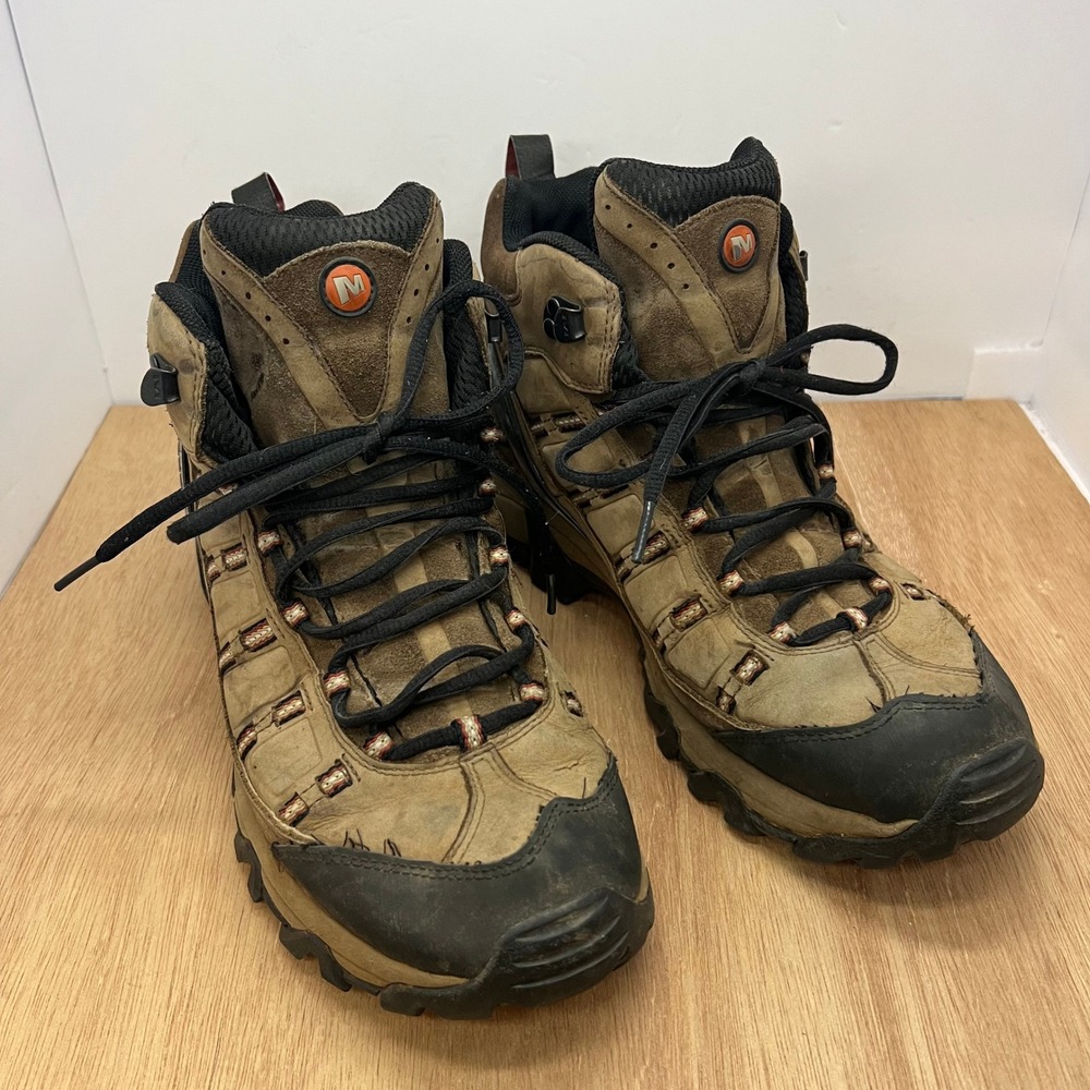 Merrell Outland Mid Gore-Tex Hiking Boots Mens 11 Brown Leather Vibram J82015